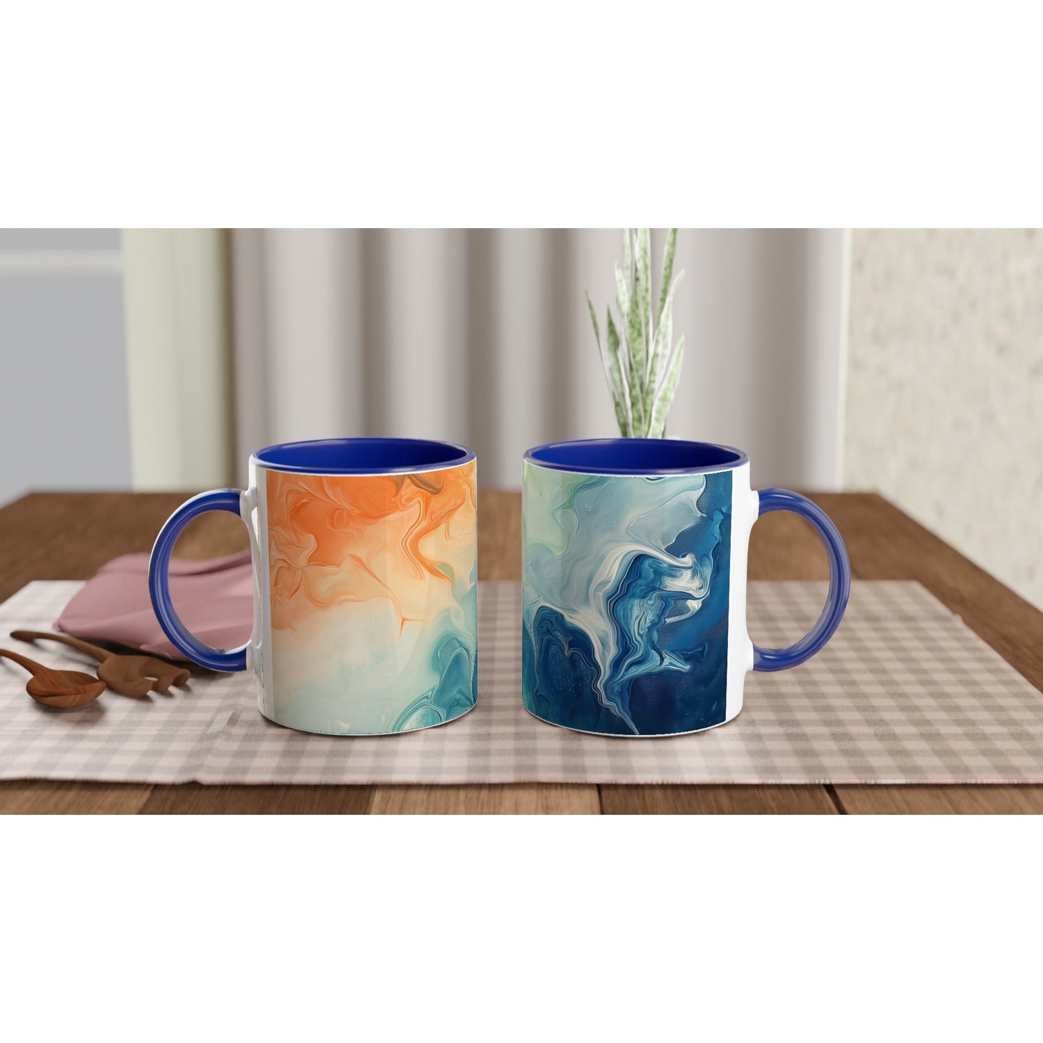 White 11oz Ceramic Mug with Color